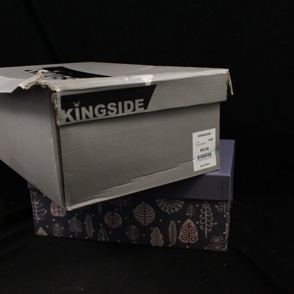 KINGSIDE Geoffrey Lace Up Round Toe Sneaker Shoes black/grey Men Size 12 M - Picture 12 of 12